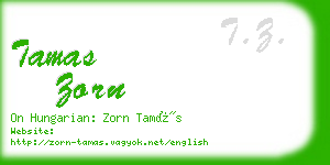 tamas zorn business card